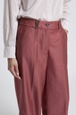 Woman pants Lyocell blend light technical plain weave Photinia red