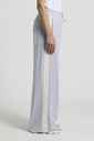 Woman pants Melange light cotton stretch fleece with Solar white