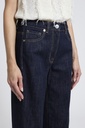 Woman pants Pure cotton denim Ink