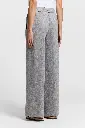Trousers in lightweight pure linen canvas