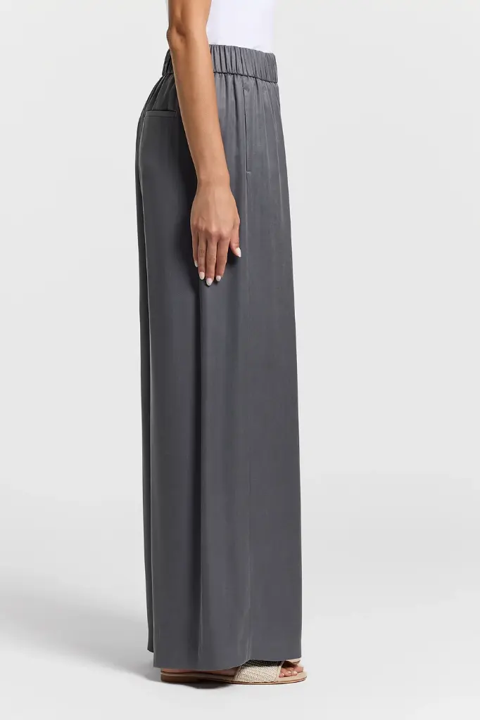Diagonal Viscose Cupro Trousers
