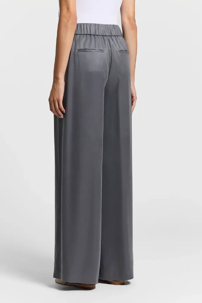 Diagonal Viscose Cupro Trousers
