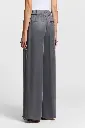 Diagonal Viscose Cupro Trousers