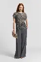 Diagonal Viscose Cupro Trousers