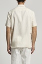 Casual Shirt Linen Yarn Dyed Woven Fabric Delavè Aspect Dunes