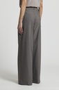 Palazzo Trousers With Pleats In Cotton Gabardine
