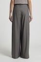 Palazzo Trousers With Pleats In Cotton Gabardine