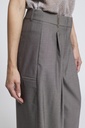 Palazzo Trousers With Pleats In Cotton Gabardine