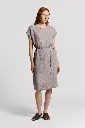 Pure Linen Canvas Midi Dress