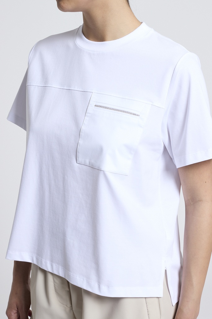 Woman Shirt Bielastic Cotton Jersey 