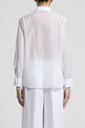 Woman Shirt Silk Cotton Organza And Stretch Cotton Popeline Natural white