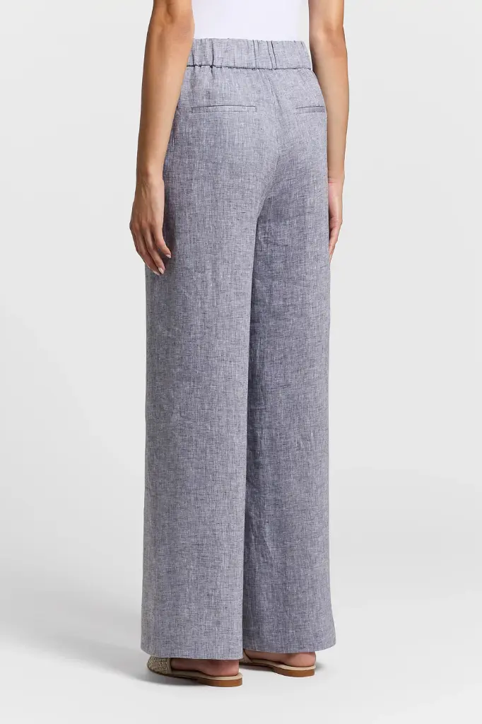Trousers In Lightweight Pure Linen Canvas