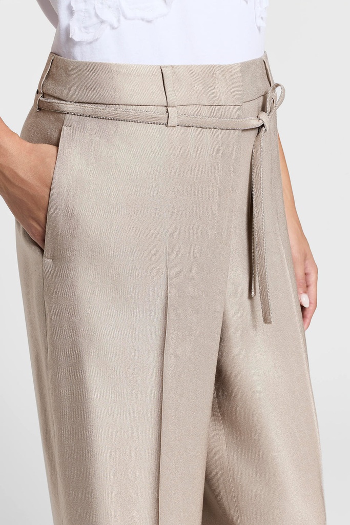 Palazzo Trousers In Viscose Linen