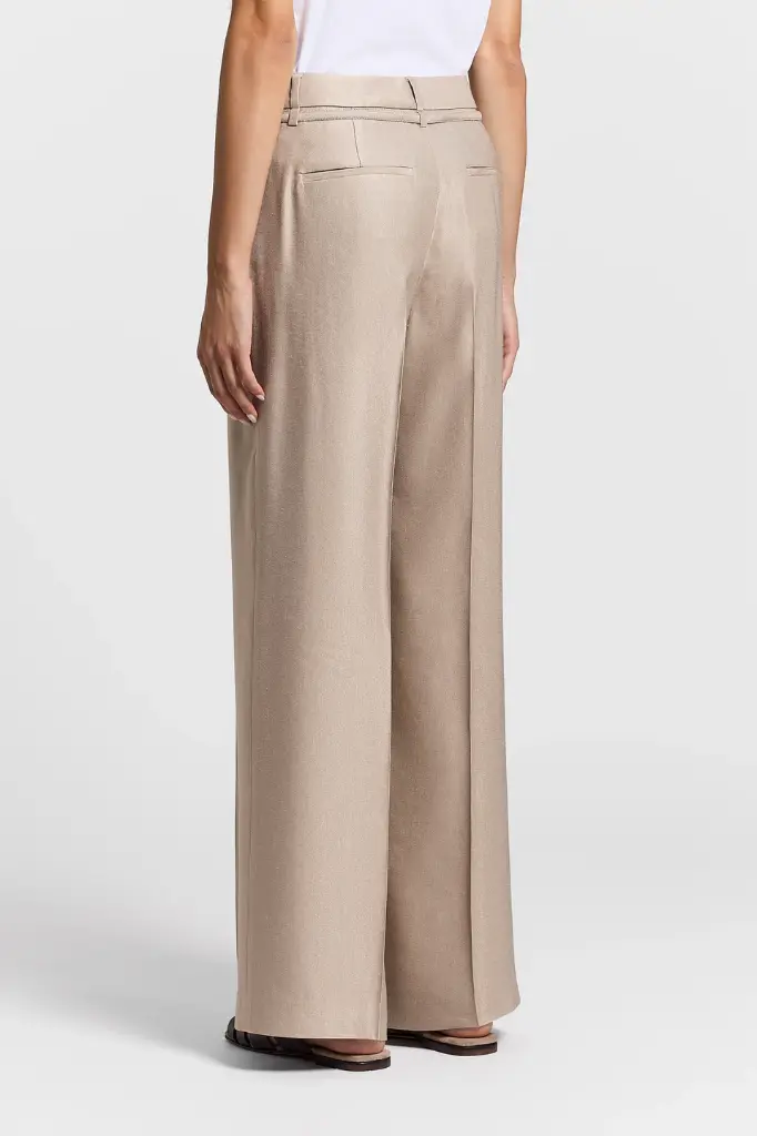 Palazzo Trousers In Viscose Linen