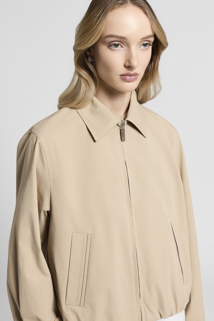 Cotton And Nylon Canvas Jacket