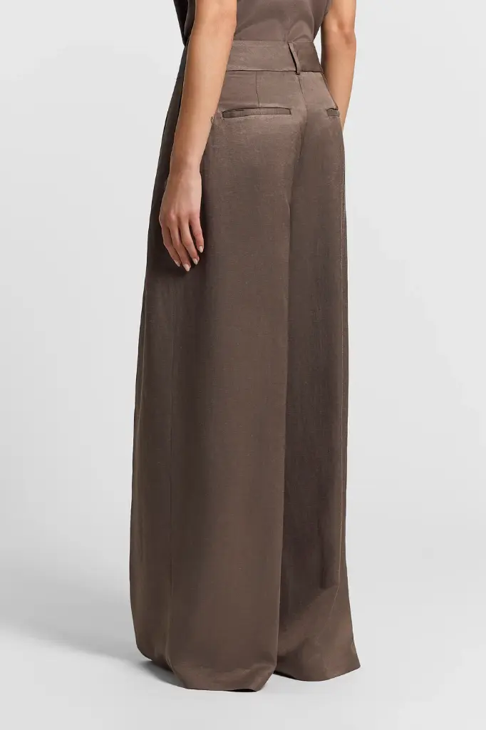 Viscose And Linen Twill Trousers