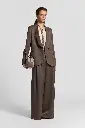 Viscose And Linen Twill Trousers