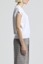 Knitted Sweater Pure Cotton Crepe Yarn With Highlight Detail Natural White
