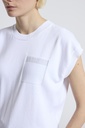 Knitted Sweater Pure Cotton Crepe Yarn With Highlight Detail Natural White