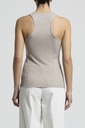 Woman Top Cotton Lurex Rib Brown Clay