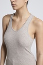 Woman Top Cotton Lurex Rib Brown Clay