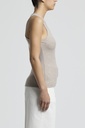 Woman Top Cotton Lurex Rib Brown Clay