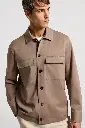 Cotton Blend Twill Overshirt