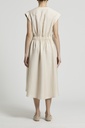 Dress In Flowing Viscose Linen Twill