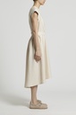 Dress In Flowing Viscose Linen Twill