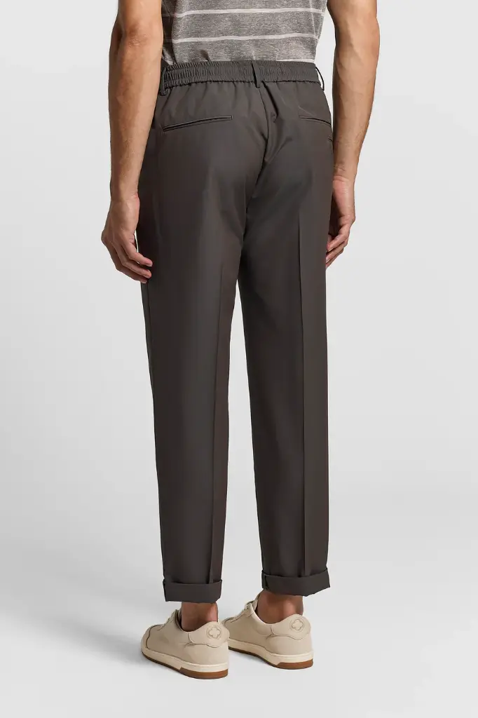 Jogger Trousers In Light Wool Canvas