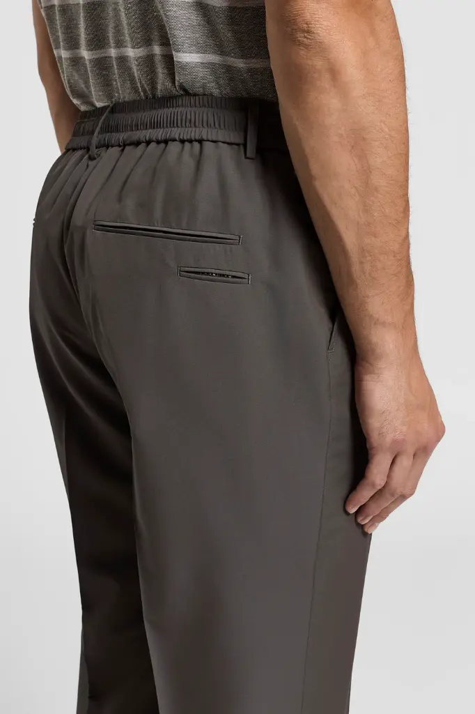 Jogger Trousers In Light Wool Canvas