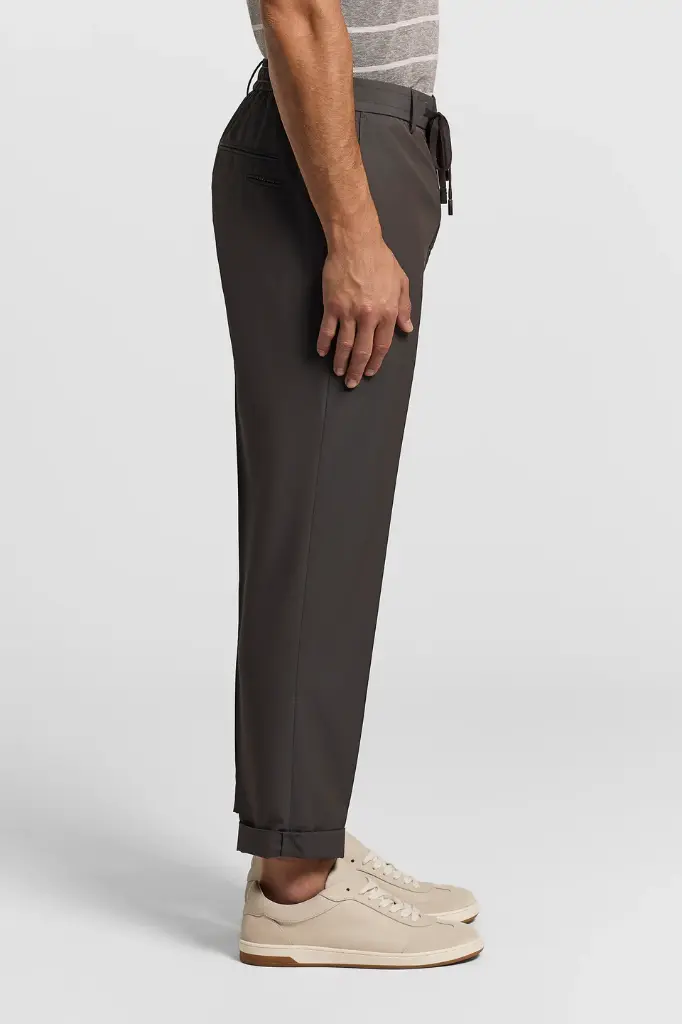 Jogger Trousers In Light Wool Canvas