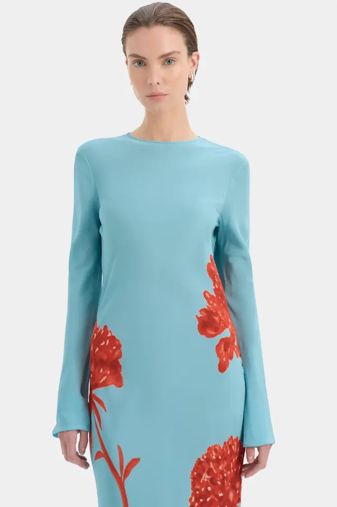 Amelie Long Sleeve Maxi Dress Flore