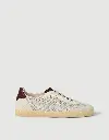 Cotton Knit Suede And Matte Calfskin Sneakers