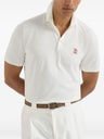 Cotton lightweight knit polo shirt with logo