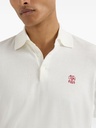 Cotton lightweight knit polo shirt with logo