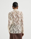 Flower jacquard lace shirt
