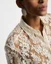 Flower jacquard lace shirt