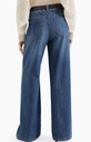 Lightweight denim baggy trousers with monili
