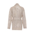 Dazzling water lillies belted cardigan in linen and cotton