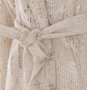 Dazzling water lillies belted cardigan in linen and cotton