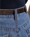 Lightweight denim contemporary loose trousers
