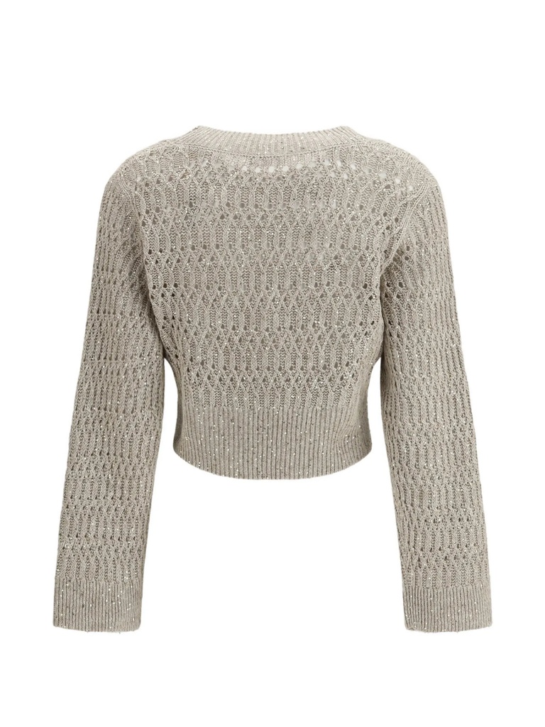 Linen dazzling braids sweater
