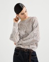 Dazzling water lillies sweater in linen and cotton