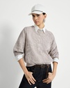 Dazzling water lillies sweater in linen and cotton