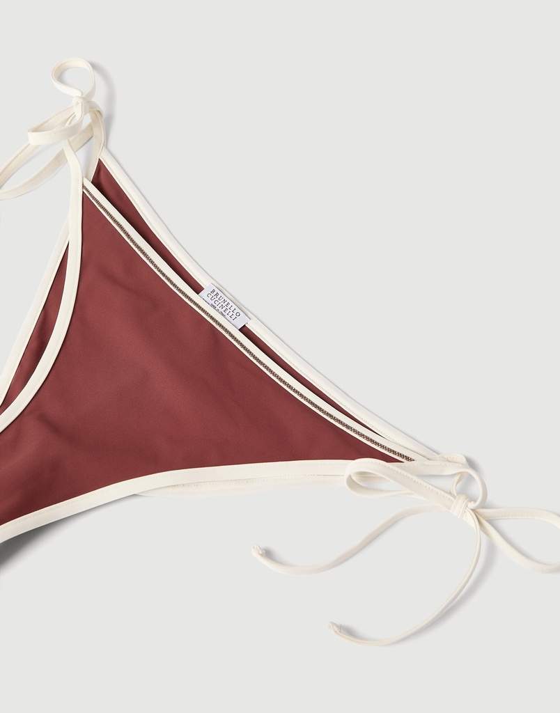 Techno jersey bikini bottoms with monili