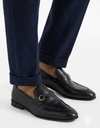 Soft Waxed Calfskin Loafers With Bit Detail