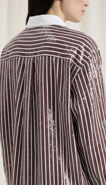 Dazzling stripes shirt in cotton poplin