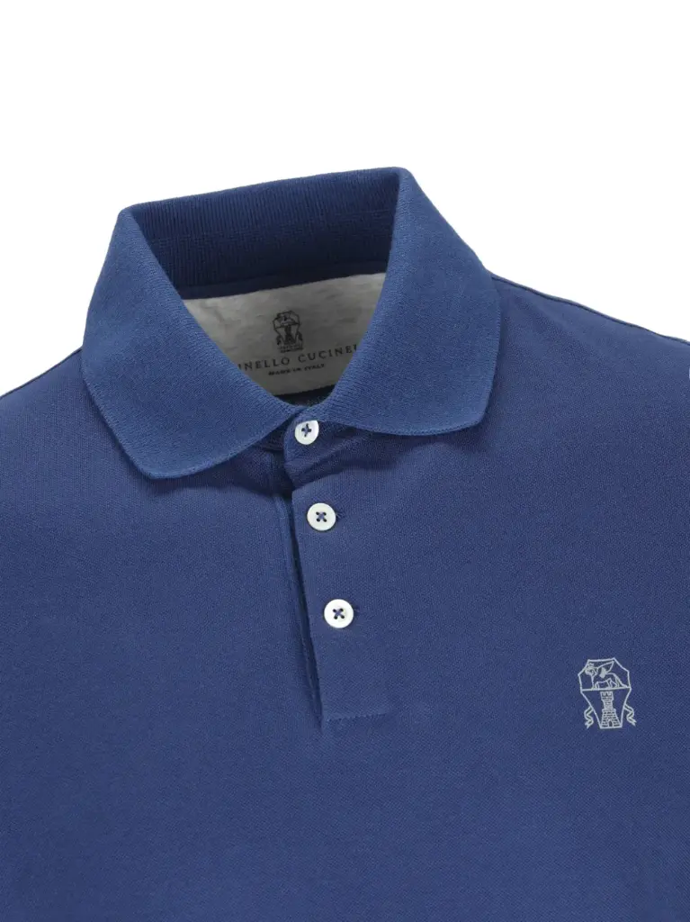 Cotton piqué polo shirt with logo