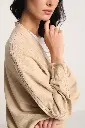 Zip Up Kimono In Crepe Cotton